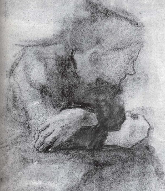 kathe kollwitz Sitting woman with crossed arms china oil painting image